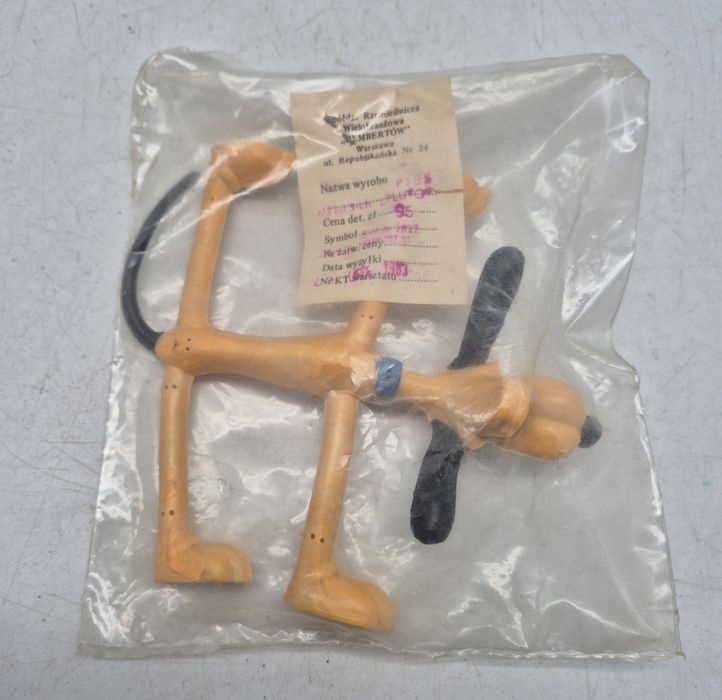 Pies Pluto 1987 Stara Polska Zabawka z Metką PRL Nieużwana Vintage