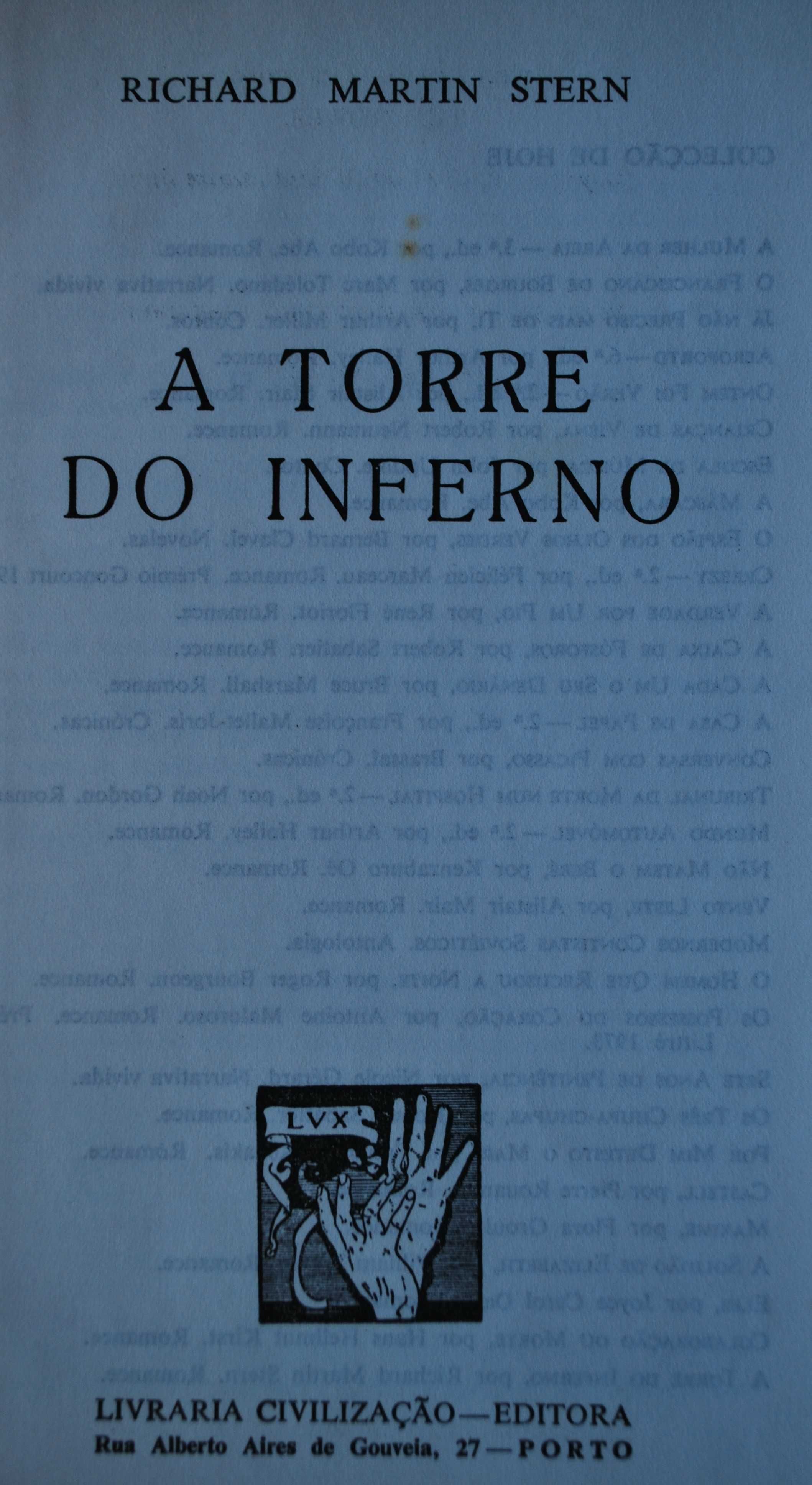 A Torre do Inferno de Richard Martin Stern - Ano de Edição 1976