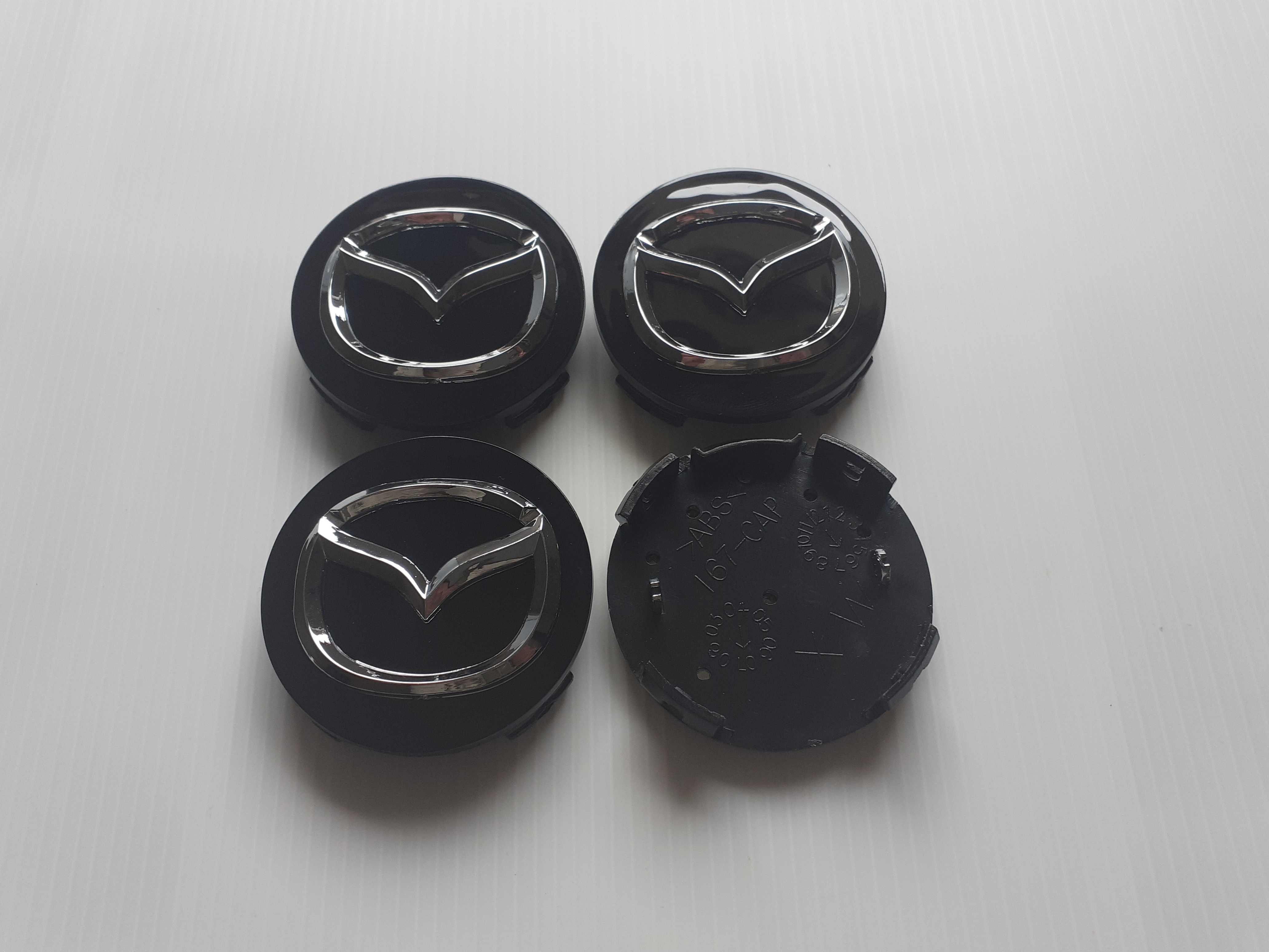 Centros/tampas de jante completos Mazda com 52, 56, 60, 65 e 68 mm