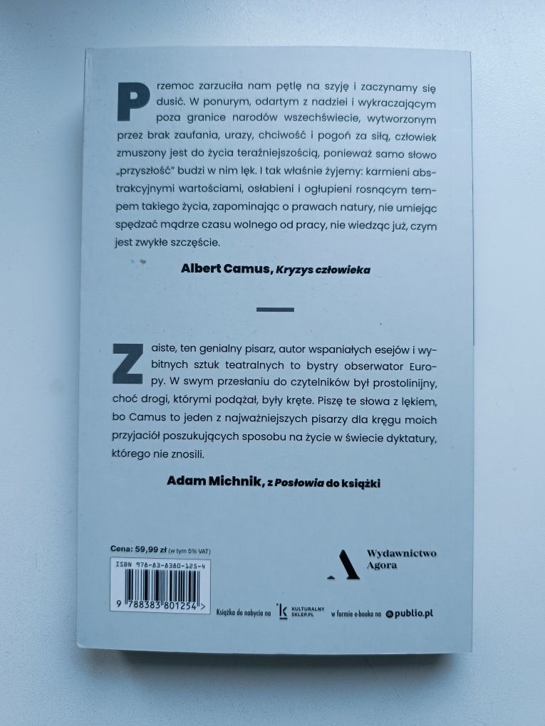 Albert Camus świadek wolności artykuły wykłady