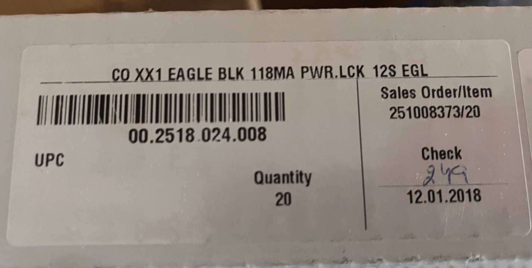 Łańcuch SRAM Pc XX1 Eagle 12s czarny black xx1 najwyzszy model lancuch
