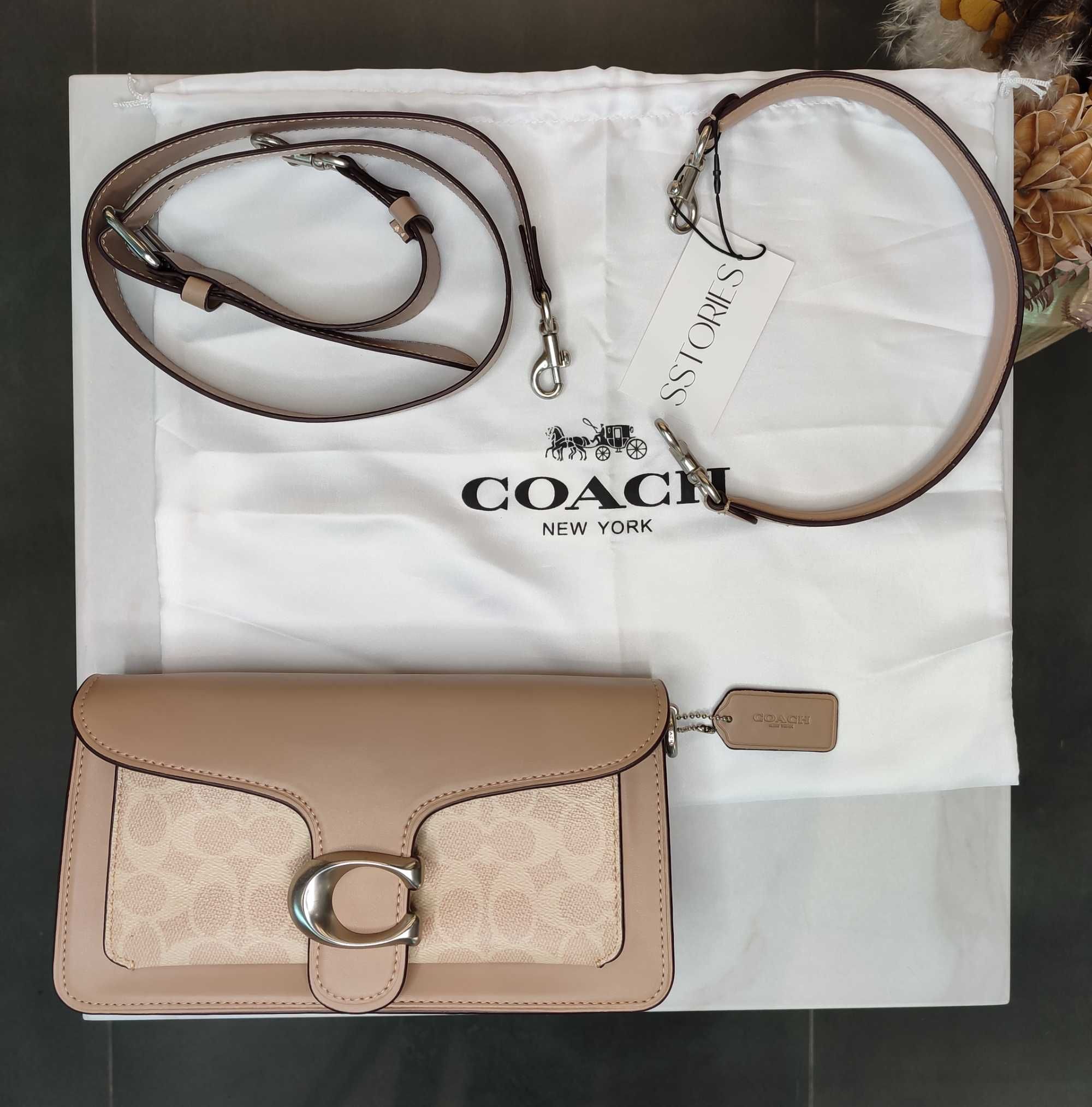 Сумка Coach Tabby Shoulder Bag 26 With Signature Canvas Sand Taupe