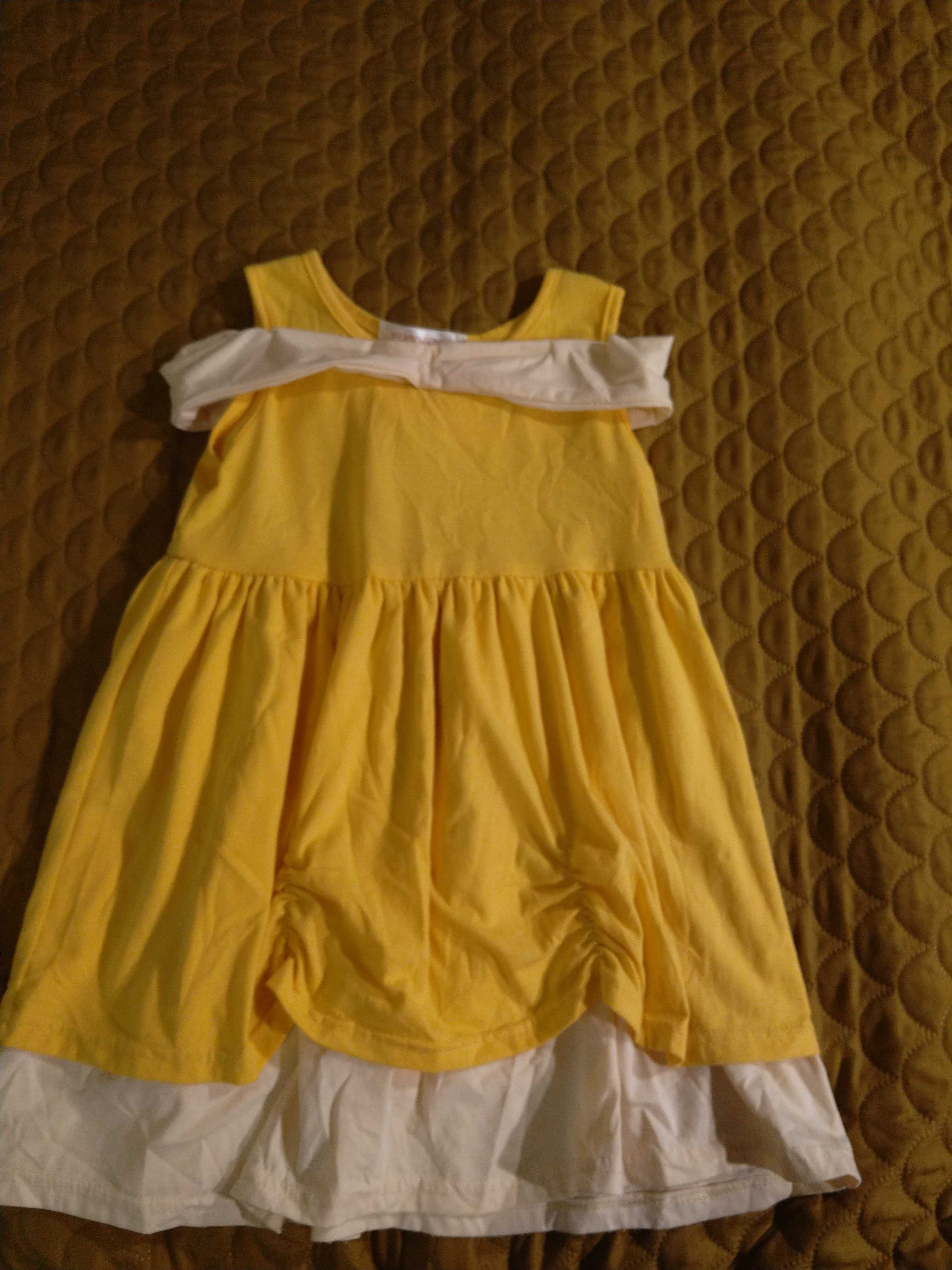 Sukienka żółta. Bella. Rozmiar 140.