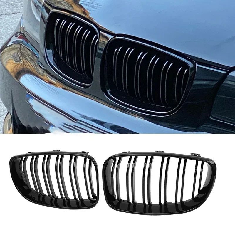 Grelhas pretas Duplas Preto brilhante - BMW Serie 1 E87 (2007/2011)
