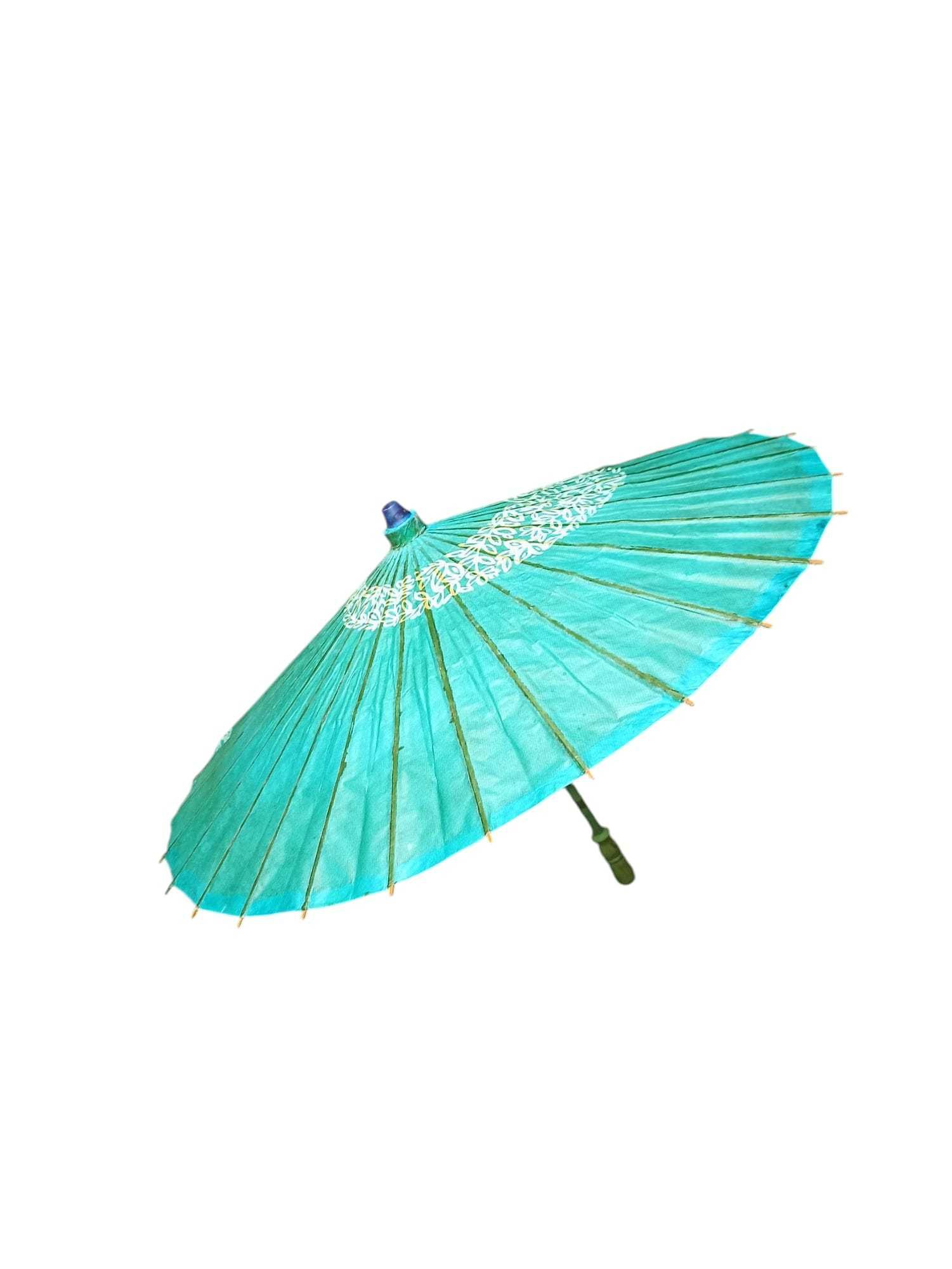60s Traditional Chinese Oil Paper Cosplay Zdobiony Parasol Vintage
