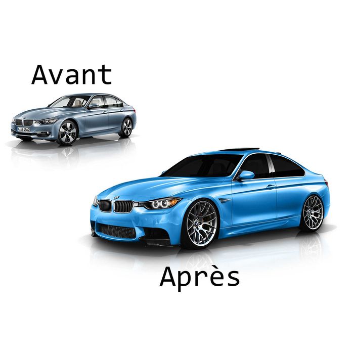 Para-choque frontal de desempenho BMW F30 F31 Look Pack M3 EVO