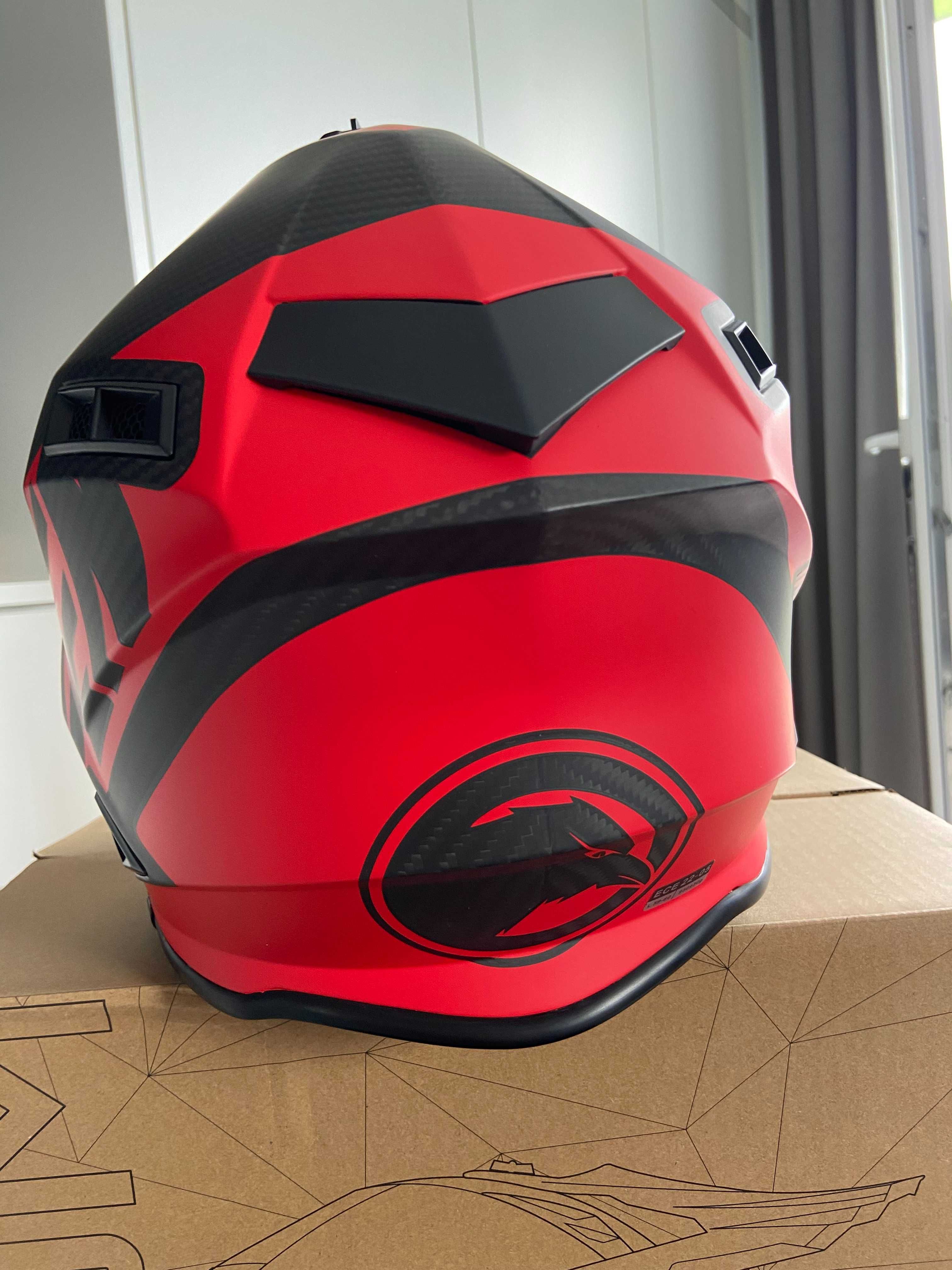 Kask Raven IPSUM Carbon Red Mx (cross,quad,enduro,mtb)