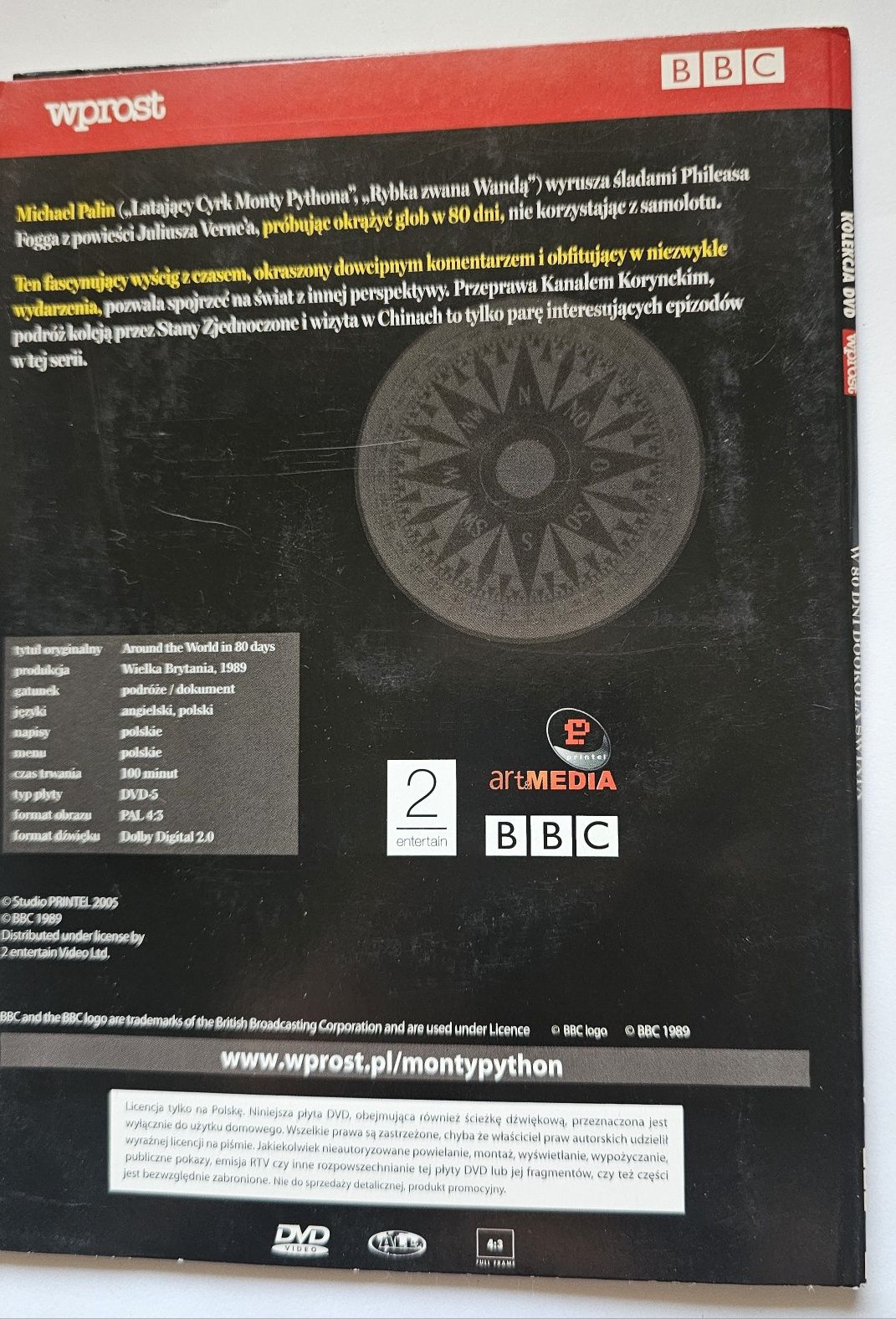 Podróże z Michaelem Palinem Monthy Python W 80 dni dookoła świata dvd