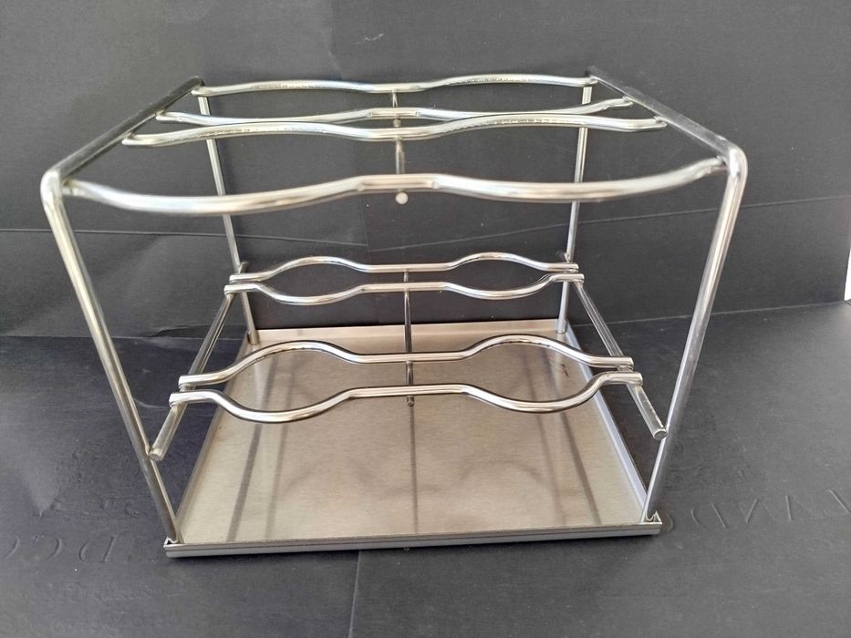 Stojak z tacką ze stali nierdzewnej na kubki, butelki i Freezycup