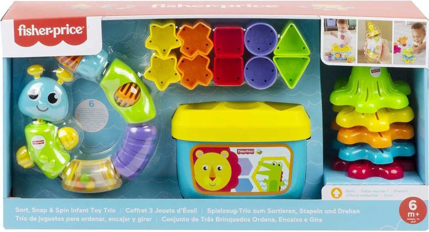 Fisher-Price Sort Snap Spin GJN98 сортер пірамідка брязкал Фішер Прайс