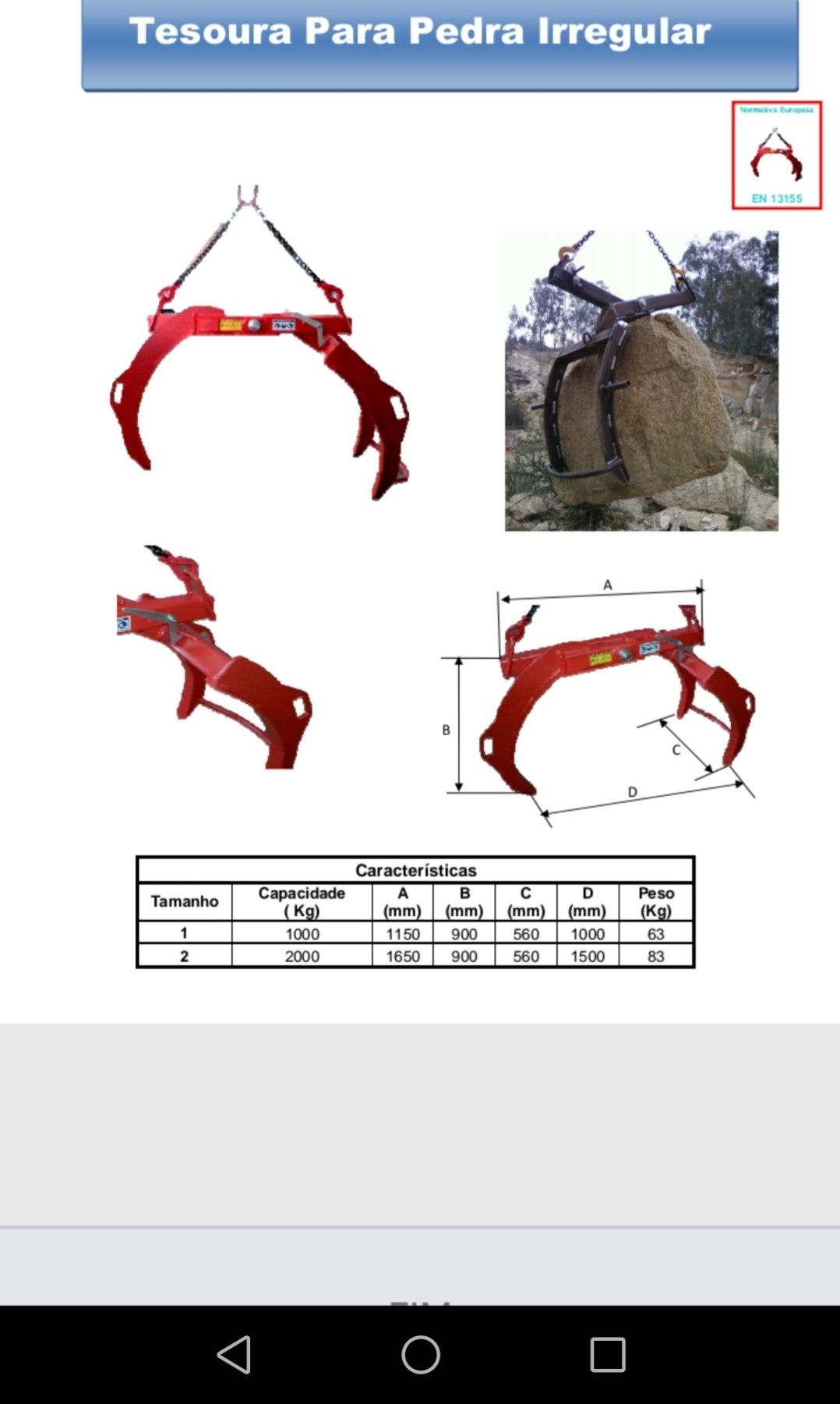 Garras para manilhas 1500kg