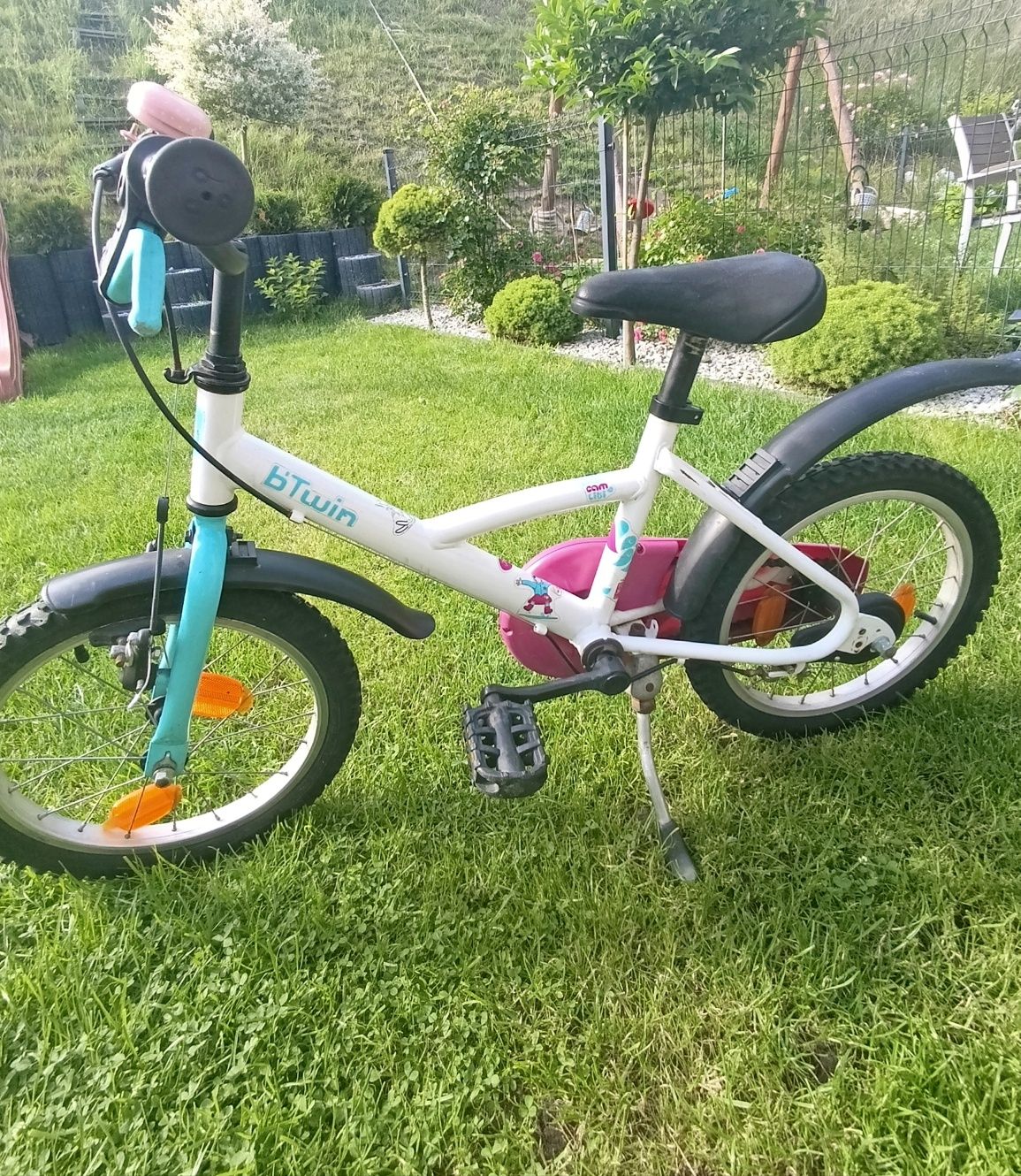 Rowerek rower dziecięcy dla dziewczynki b'twin koła 16'' Decathlon