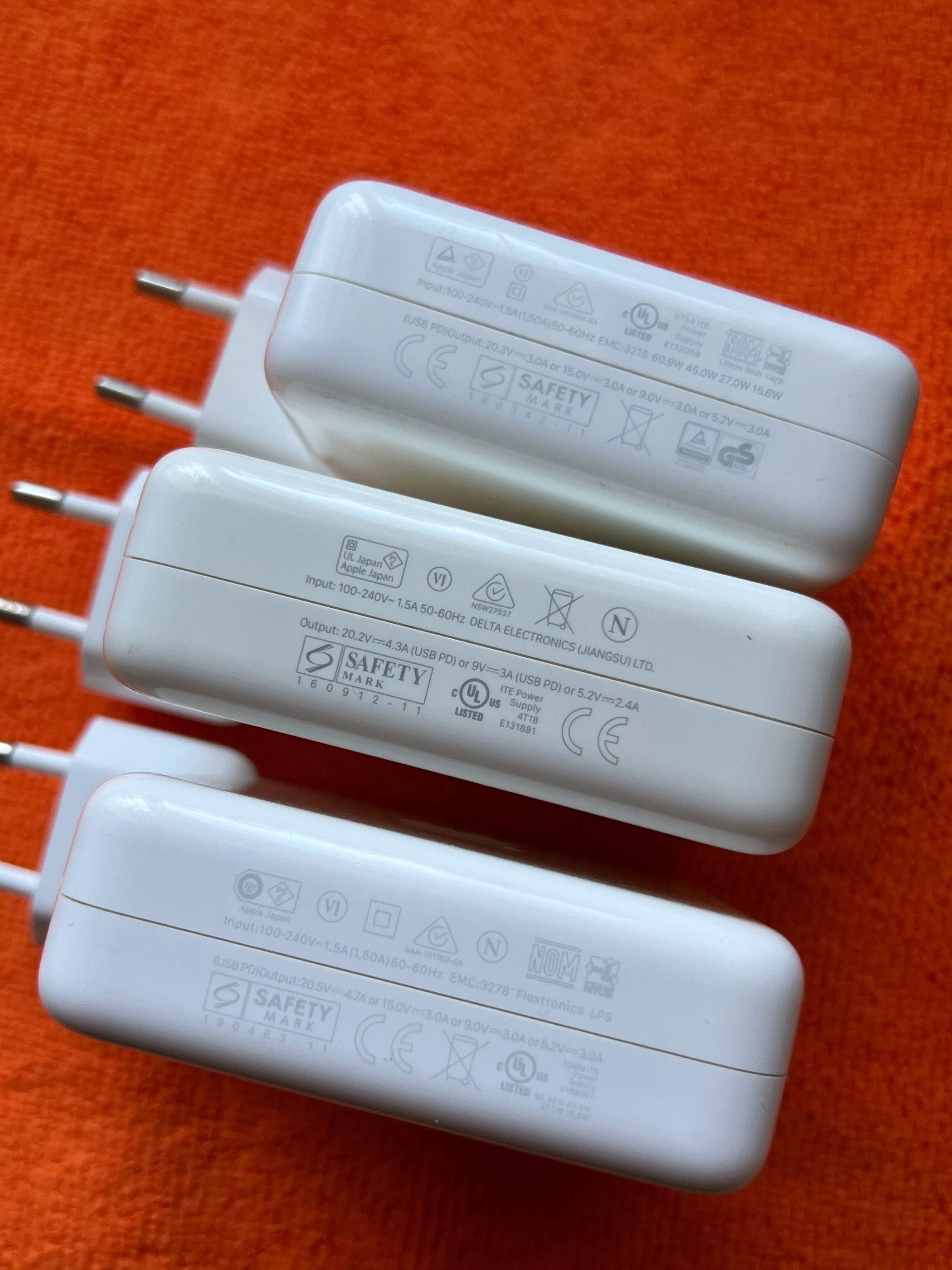Оригінальні адаптери 29/61/87/96/140w USB-C Apple MacBook Pro