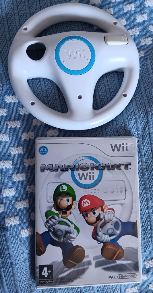 Conjunto Mario Kart + Volante  Nintendo Wii