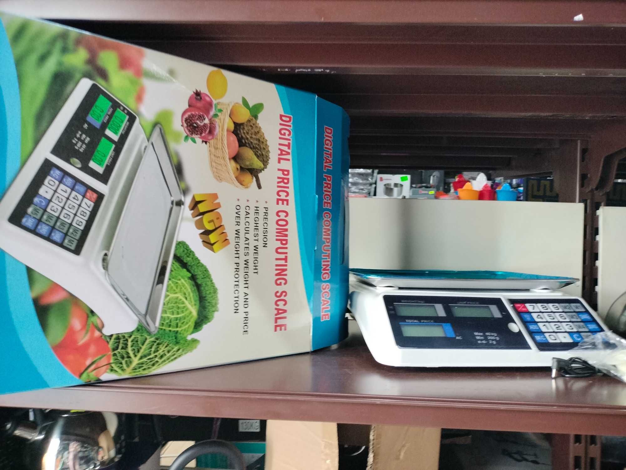 Waga sklepowa elektroniczna 40 kg lcd przemysłowa z akumulatorem dobra