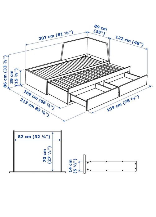 Łóżko Ikea rozkładane