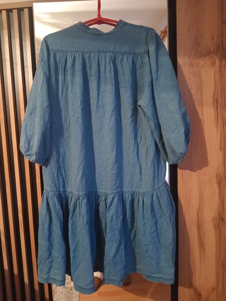 Dżinsowa letnia sukienka Marc OPolo jeans koszula plus size L/XL bufki