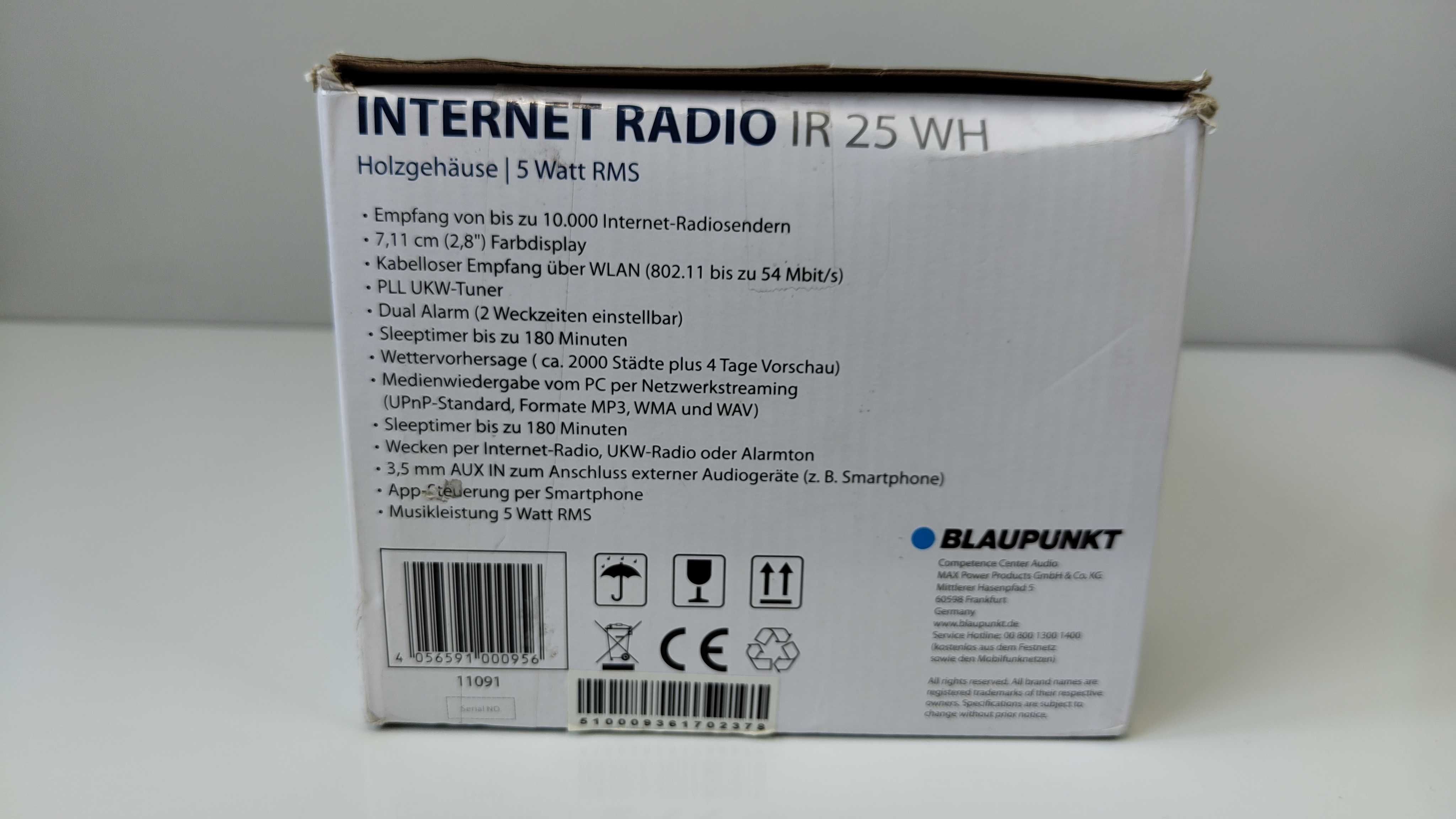 Radio sieciowe FM, internetowe Blaupunkt IR 25 WH