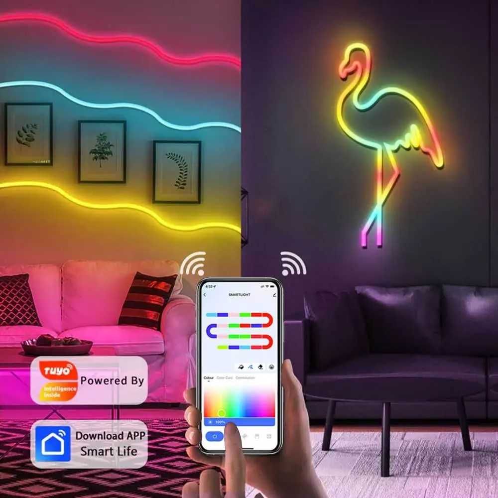 Tuya Zigbee Taśma Neon LED RGBIC 3m Acosh USB