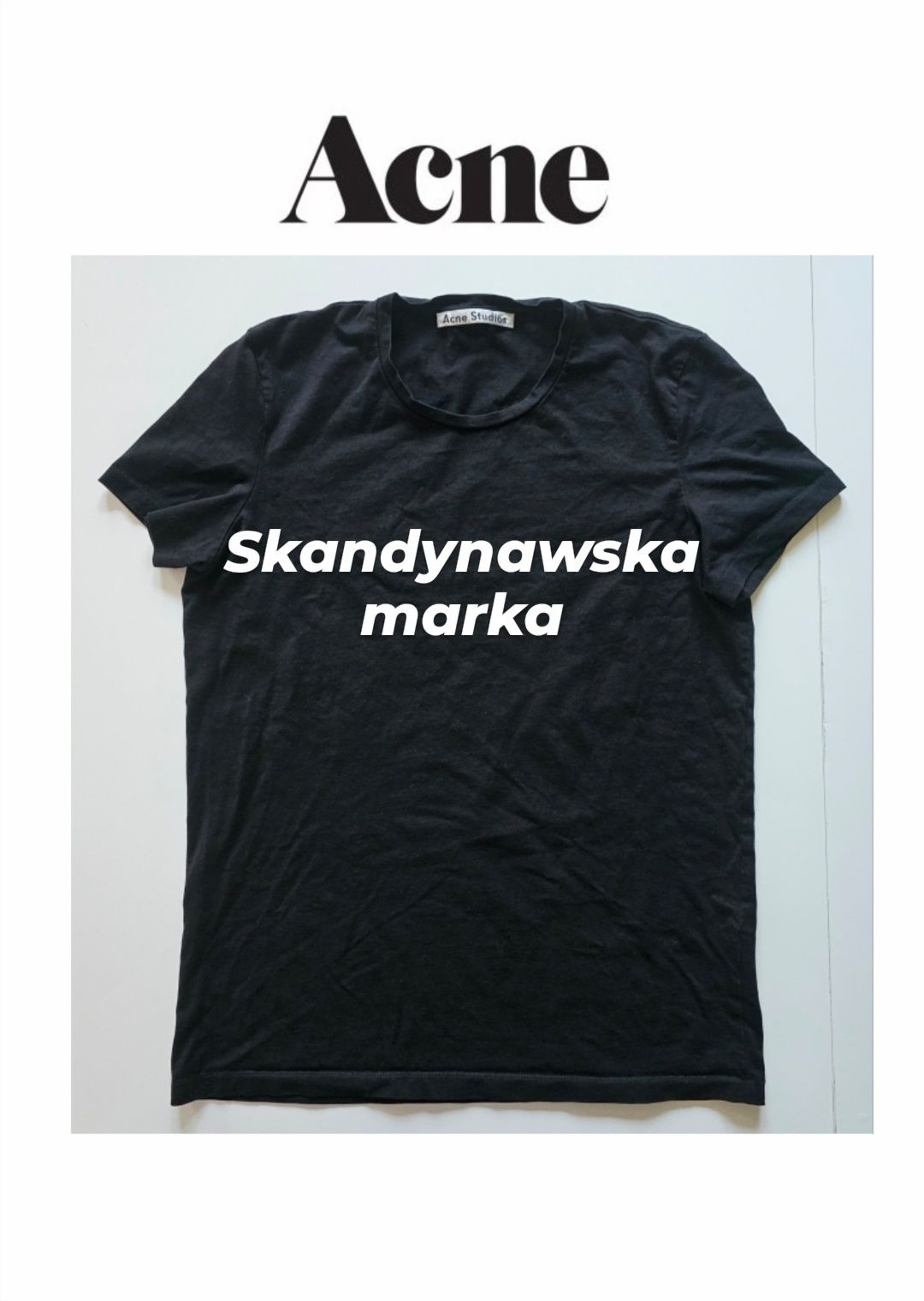 Acne Studios Bliss C Base koszulka damska M czarna basic gładka T-shir