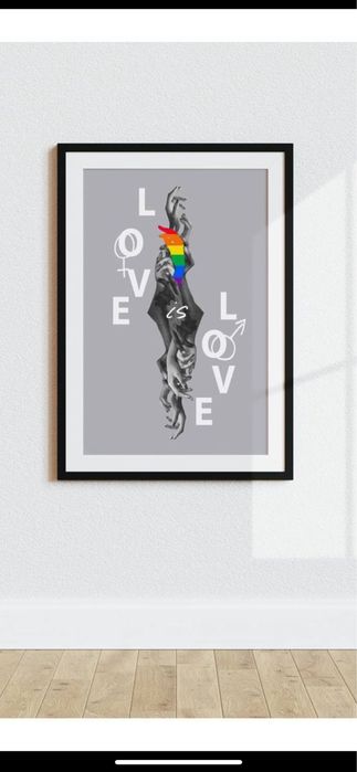 Plakat Łukasz Kuleta Love is Love 50x70