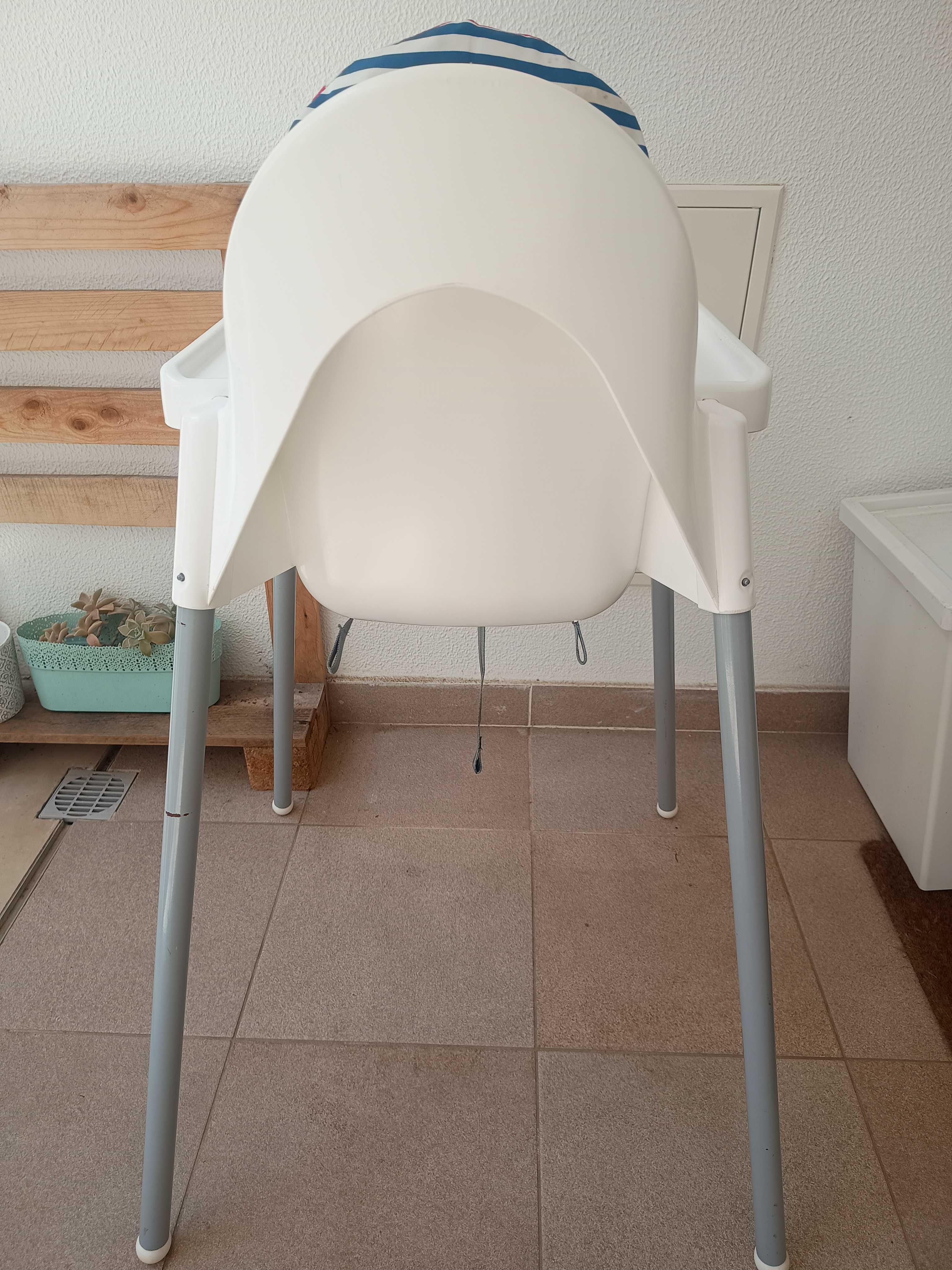 Cadeira alta c/ tabuleiro + almofada de apoio e capa - IKEA