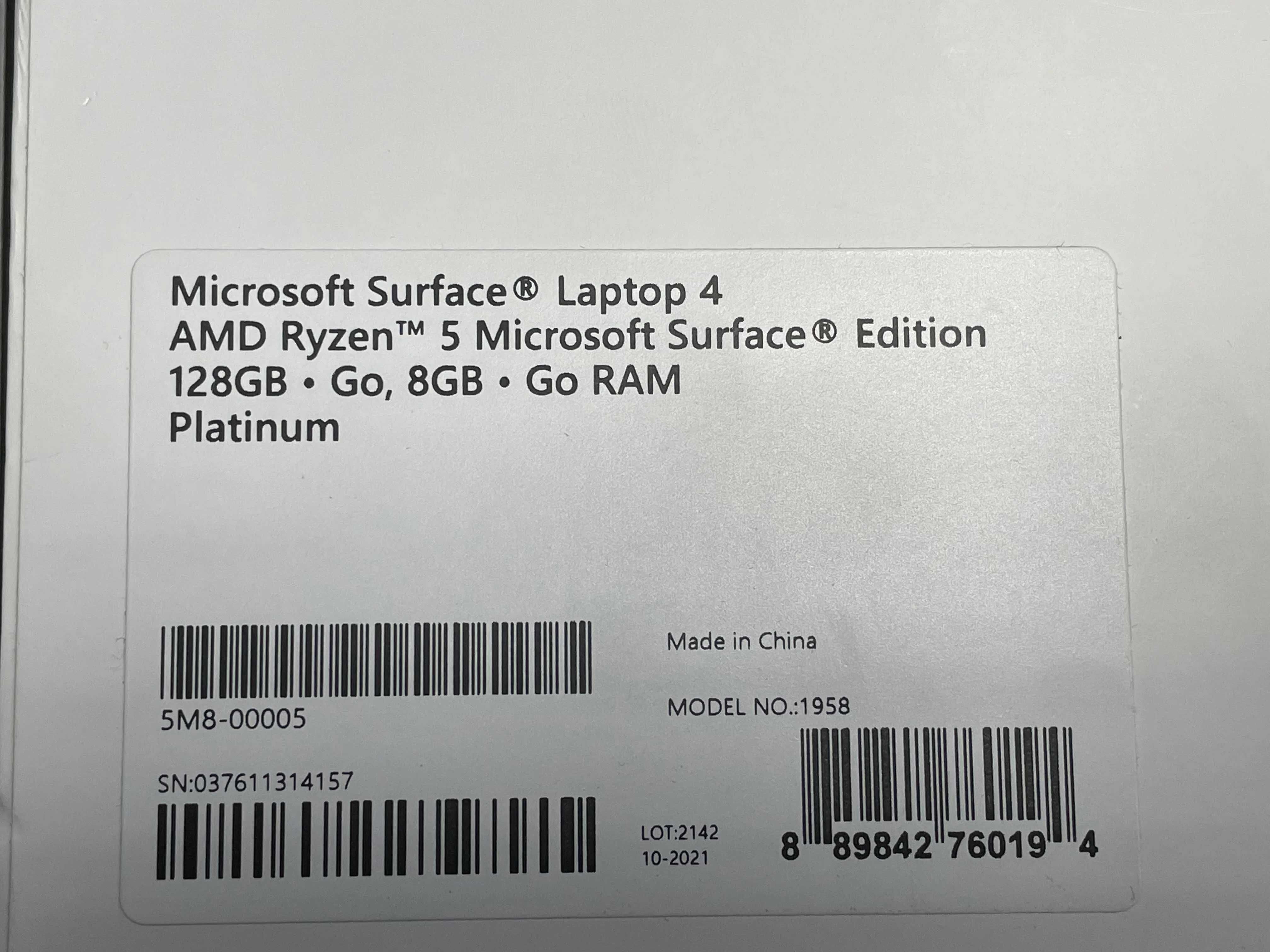 Microsoft Surface Laptop 4 13" Ryzen 5/8GB/128GB SSD/Win11 Platynowy
