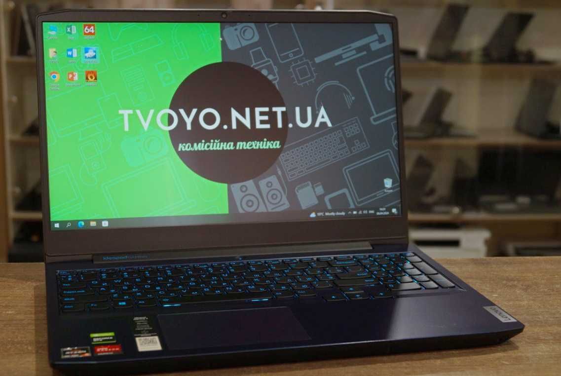 ГАРАНТІЯ Lenovo (FullHD IPS/Ryzen 4600H/RAM 8/SSD 256/GTX 1650)TVOYO