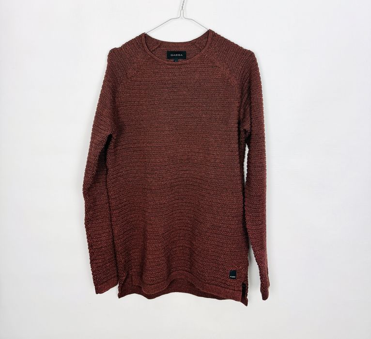 Brązowy sweter o grubym splocie S 36