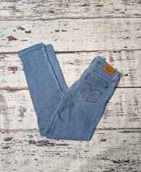 Niebieskie spodnie jeansowe jeansy Levi's Levis 712 slim w26 l32 26x32