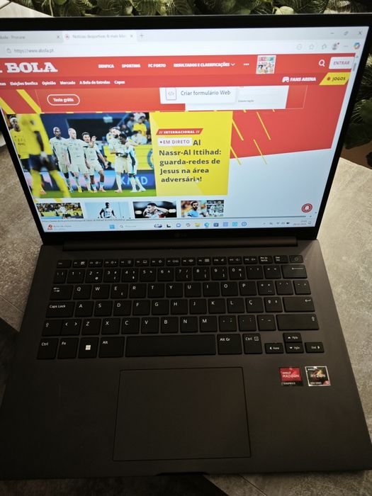 Portátil lg ultra fino/ryzen 5/512 ssd/16gb ram