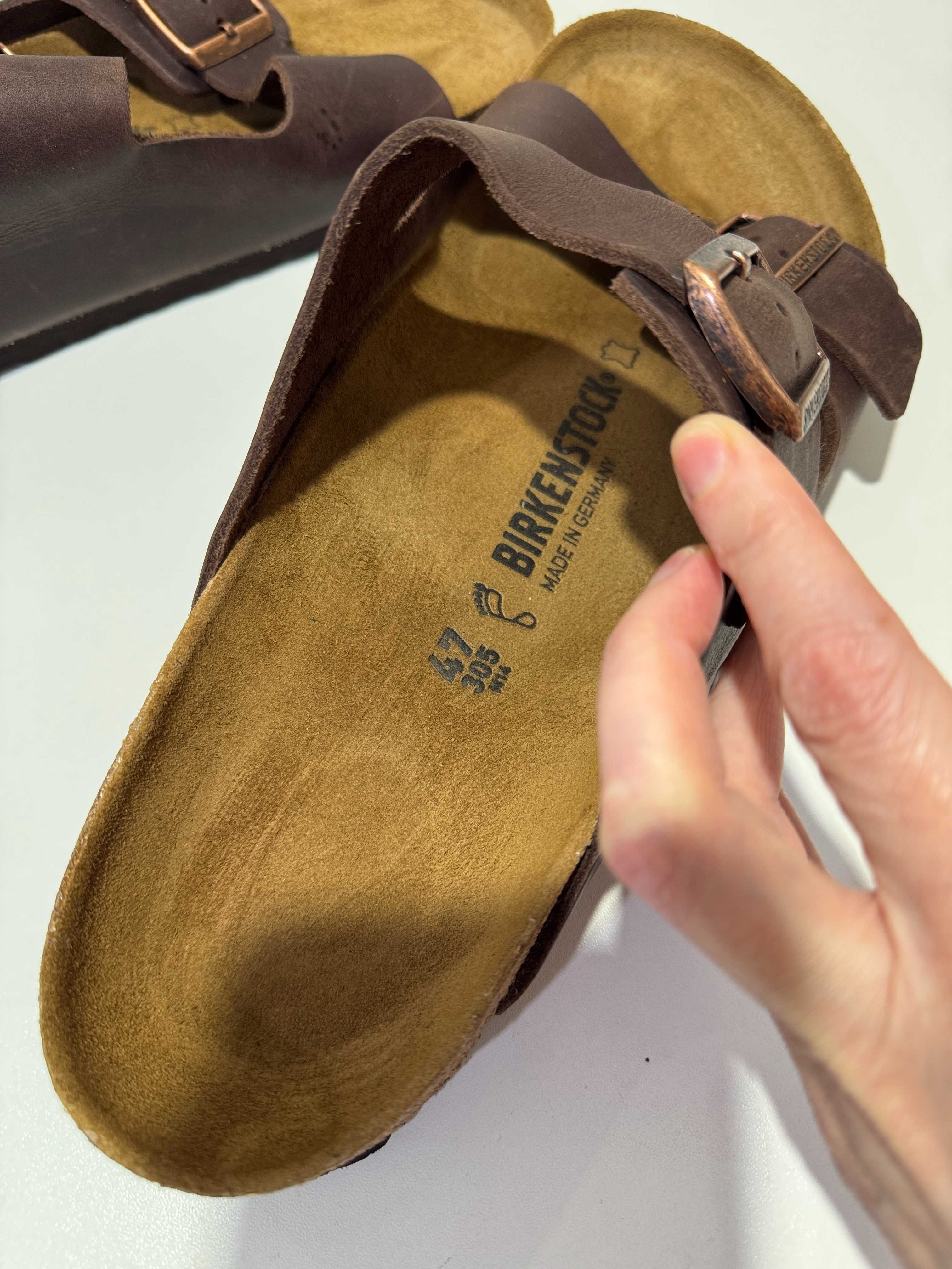 Шльопанці Birkenstock Arizona Oiled Leather - Habana, 47р