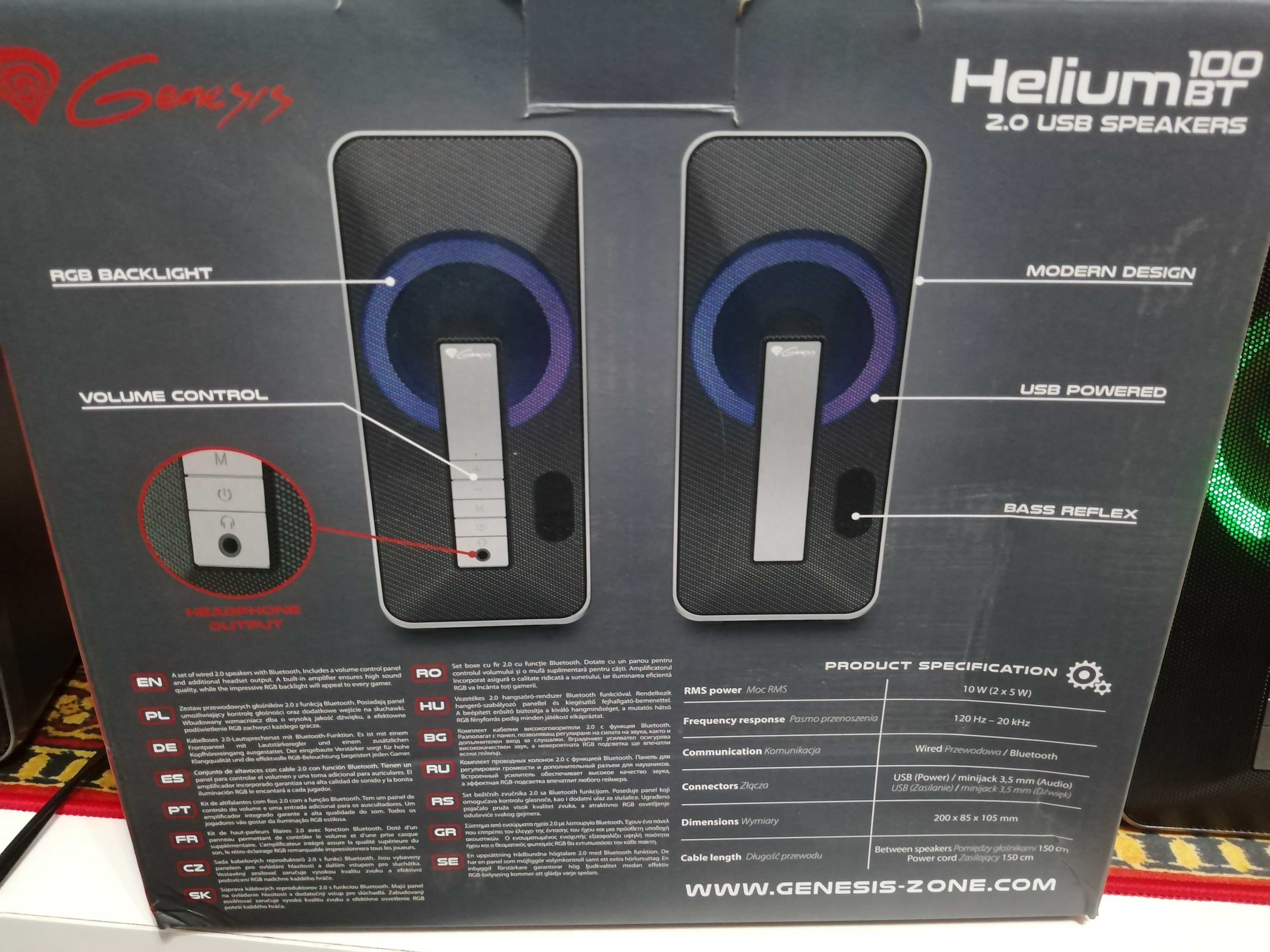 Głośniki komputerowe Genesis Helium 100BT