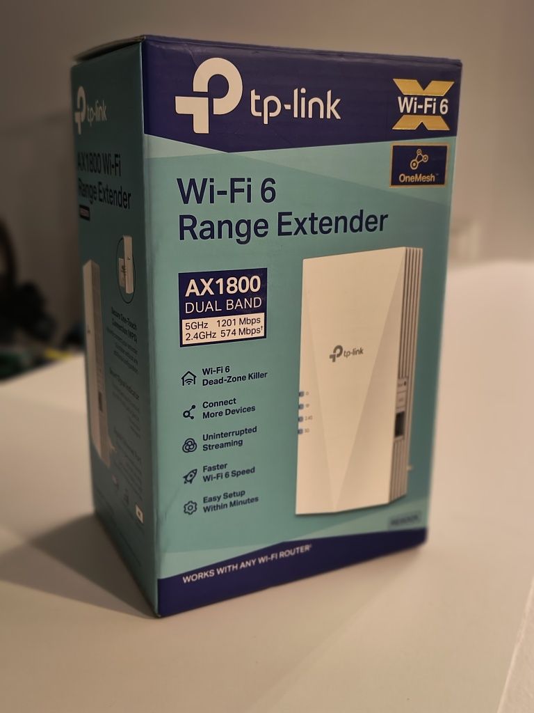 Wzmacniacz sieci TP-LINK RE600X AX1800 2.4 / 5 GHz, Wi-Fi 6