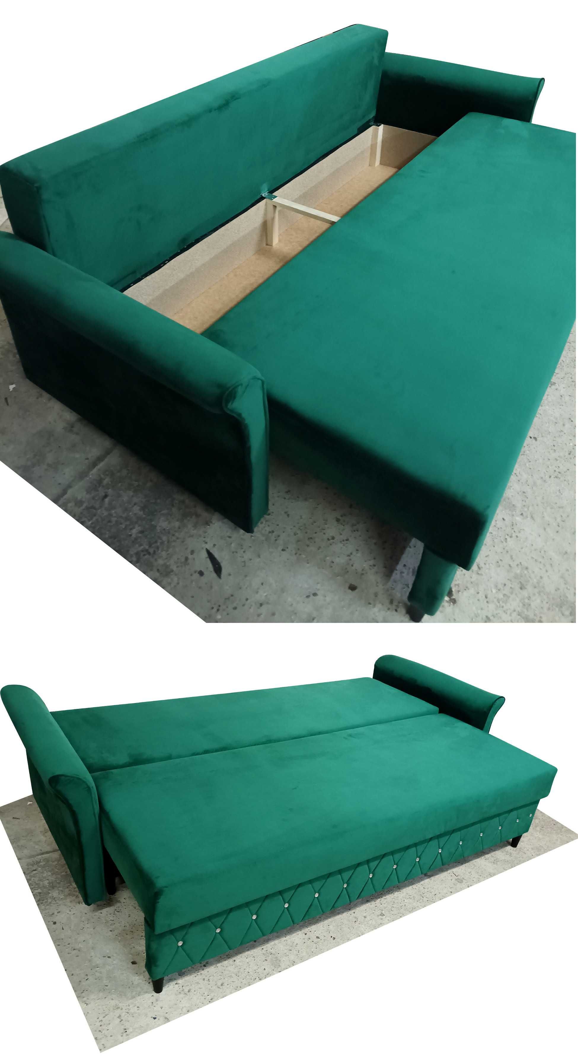 RATY sofa uszak rozkładana funkcja spania kanapa łóżko 140x200 GLAMOUR