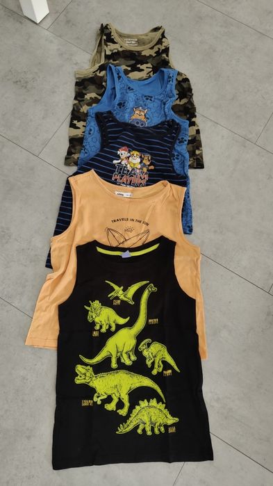 Koszulki na ramiączkach 122-128 chłopięce