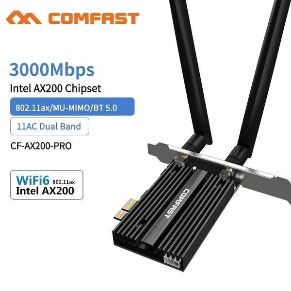 COMFAST CF-AX200 Pro PCI-E Сетевая карта 3000Mbps WiFi 6 + Bluetooth 5