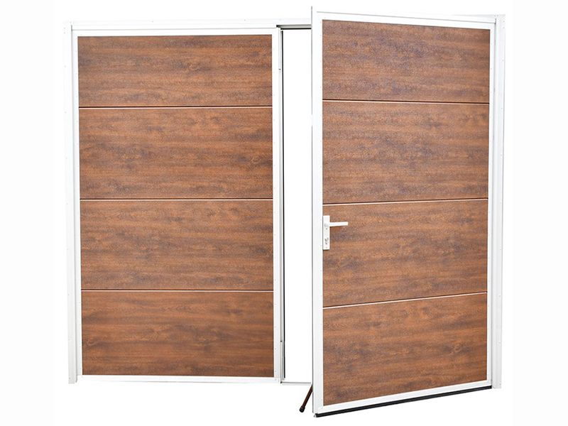 Brama Garażowa Rozwierna Na wymiar Aluminiowa DWUSKRZYDŁOWA 200x210