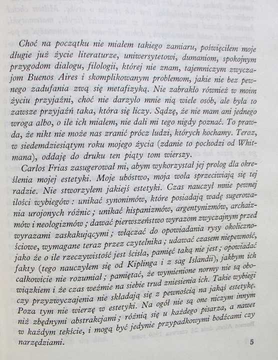 POCHWAŁA CIENIA - Jorge Luis Borges