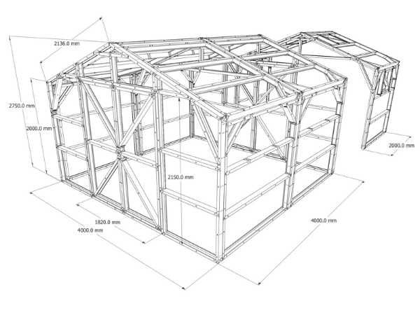 Szklarnia Domek Poliwęglan 6mm Proste Ściany 4x4 4x6 4x8 4x10m EDEN-4
