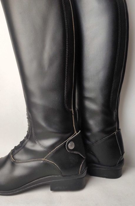 Oficerki jeździeckie ze skóry syntetycznej, rozmiar 40 slim