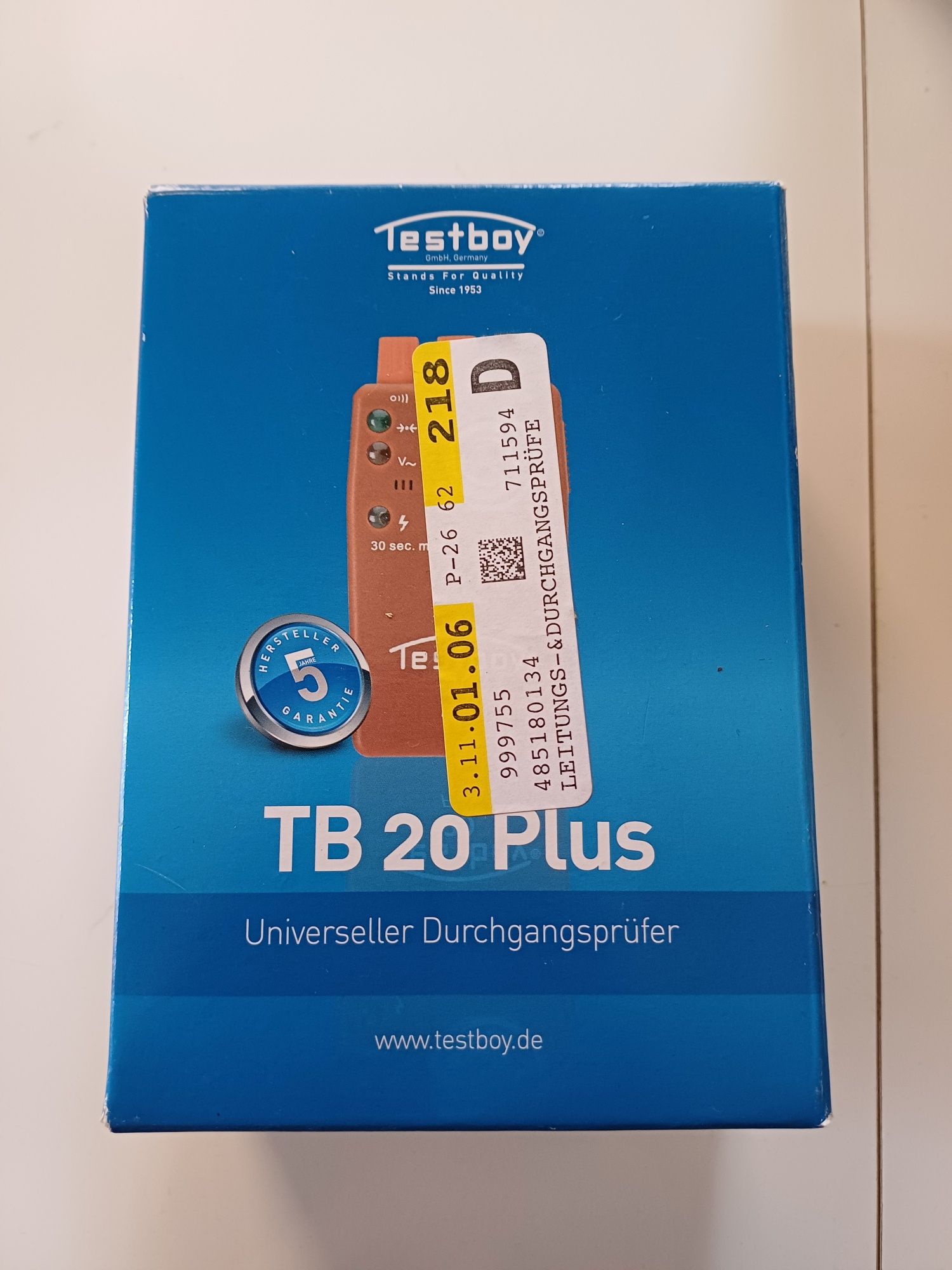 Tester ciągłości obwodu Testboy TB 20 Plus Nowy