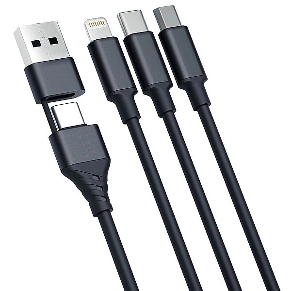 Kabel 3mk Hyper Cable 3w1 USB-A - USB-C / USB-C - micro USB - Lightnin