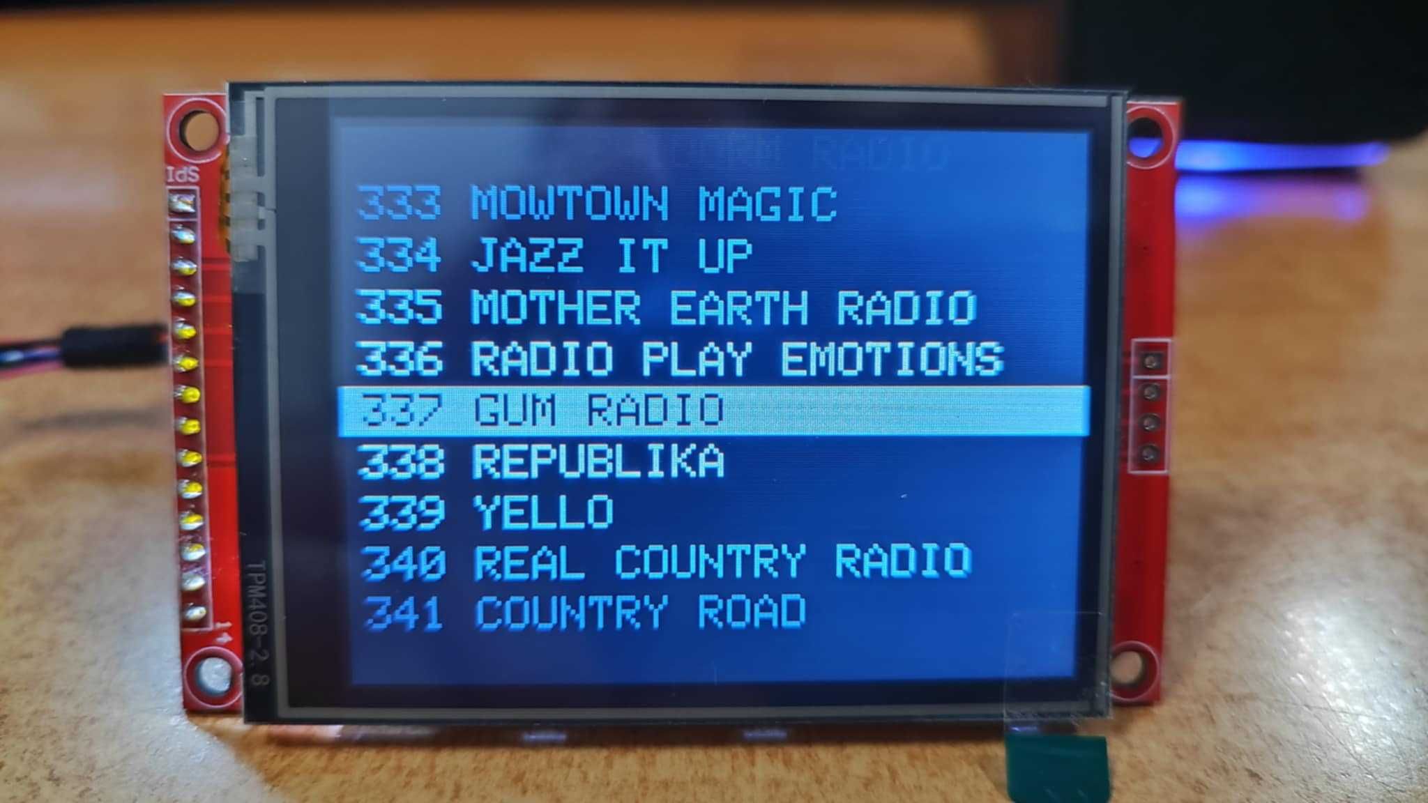 Radio internetowe tuner WiFi ESP32-S3 OGG FLAC MP3 DAC LCD 2,8 encoder
