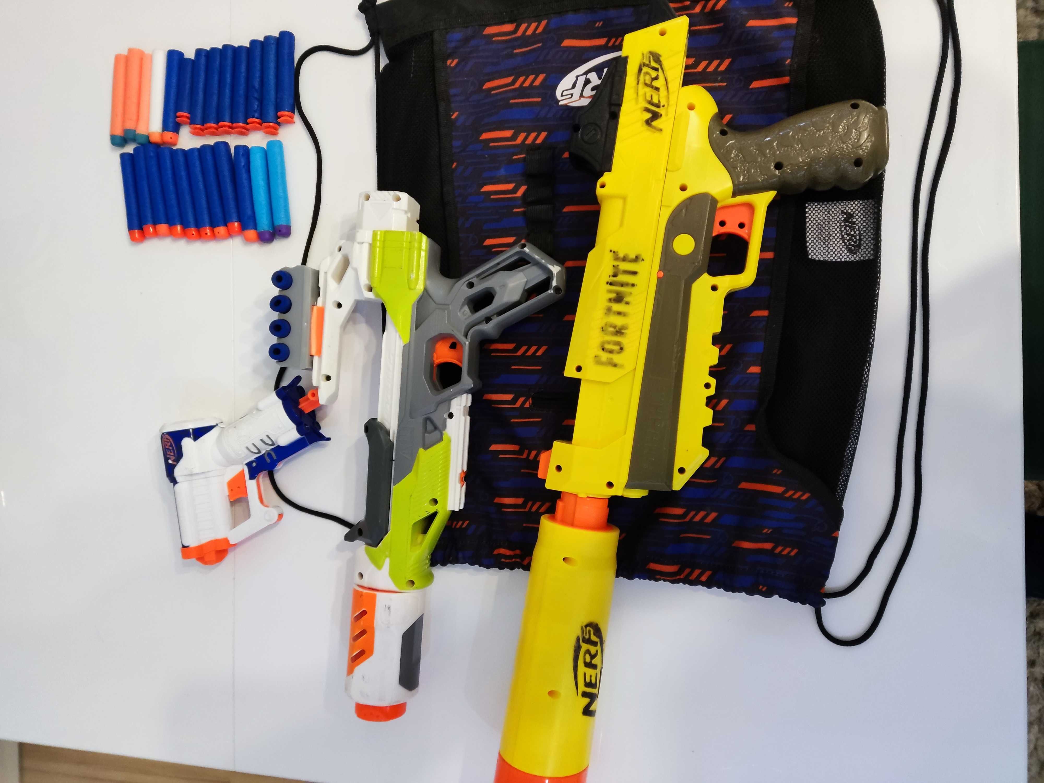 Pistolety NERF Fornite, Elite Triad EX 3, Modulus + Worek + strzałki