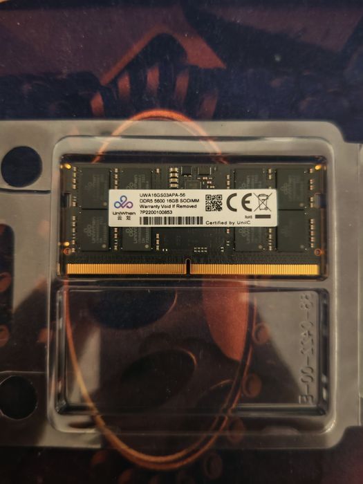 Pamięć RAM Sodimm ddr5 1x16gb 5600 cl46 Micron