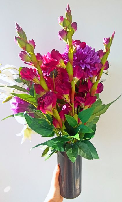 Stroik Serce I Bukiet Do Wazonu – Komplet Premium Na Cmentarz