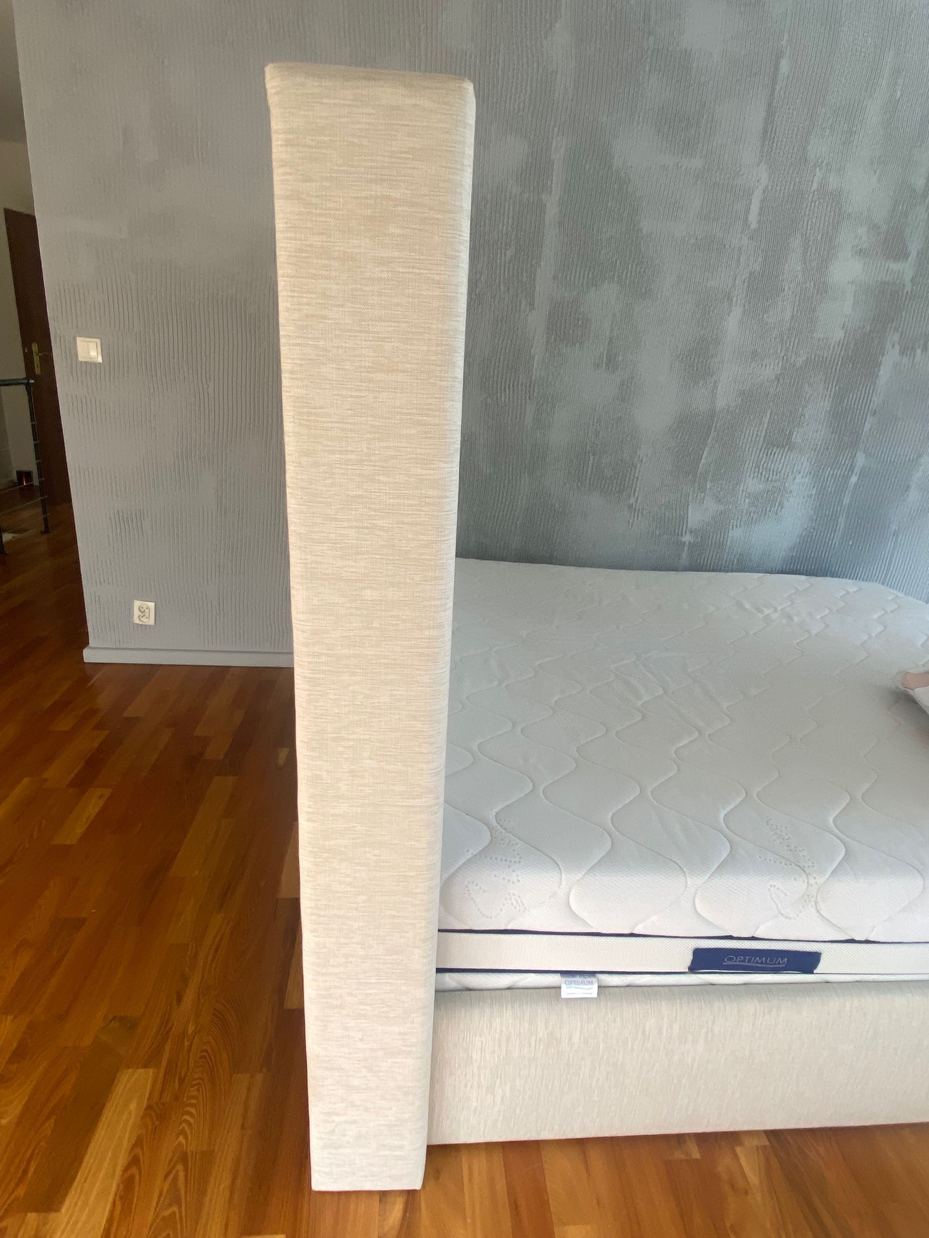 Łóżko sypialniane 180x200, z pojemnikiem i materacem Optimum CUDO