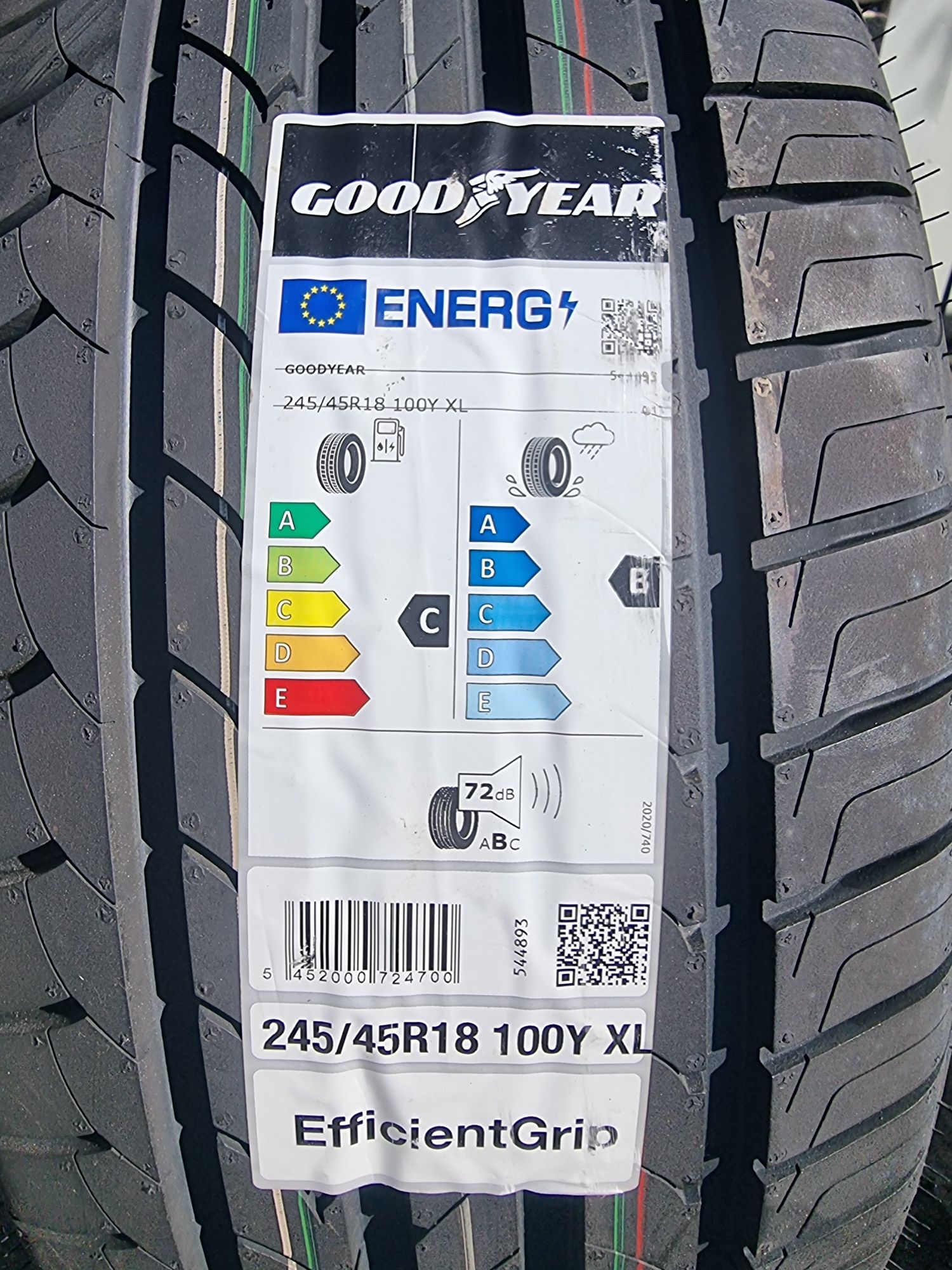 NOWE opony letnie 245/45r18 Goodyear EfficientGrip 2022r TANIO OKAZJA