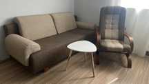 Sofa + Fotel – komplet w świetnym stanie – Nowy Port – tylko 300 zł!